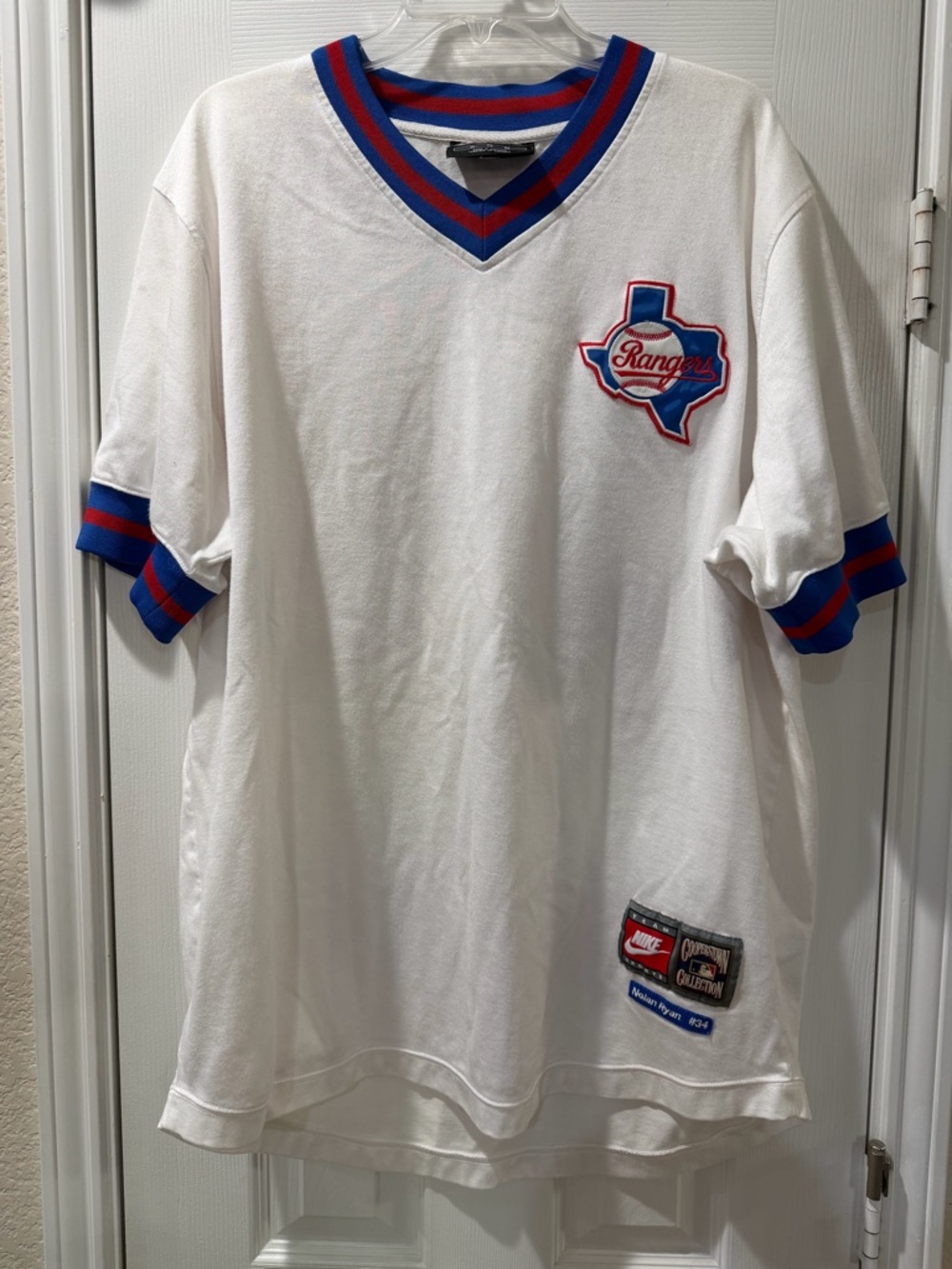 Nike Cooperstown Collection MLB Texas Rangers Nolan Ryan #34 Jersey Sz XL